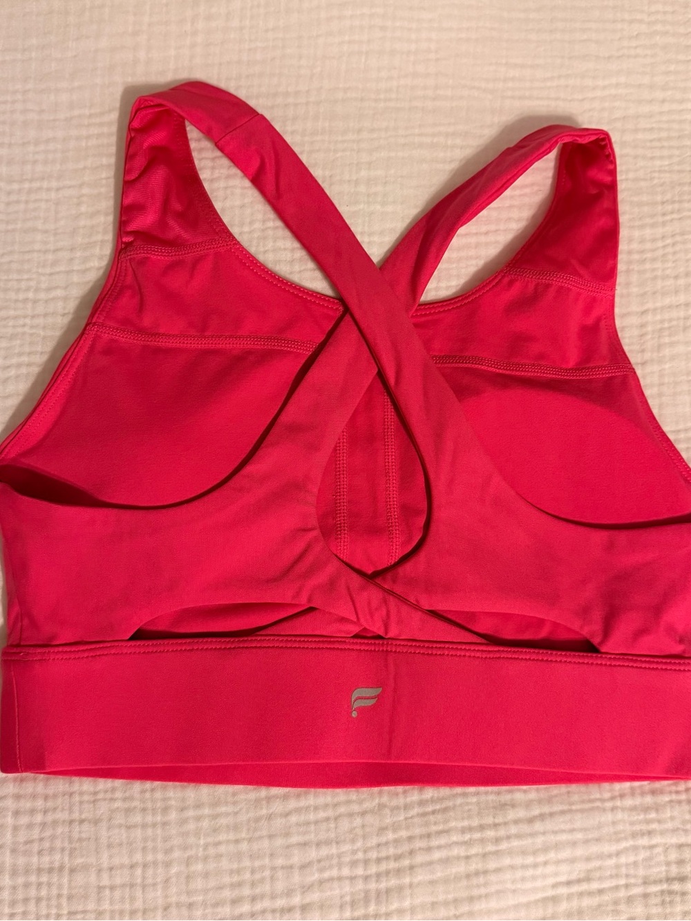 Fabletics Hot Pink Racerback Sports Bra - Picture 2 of 2